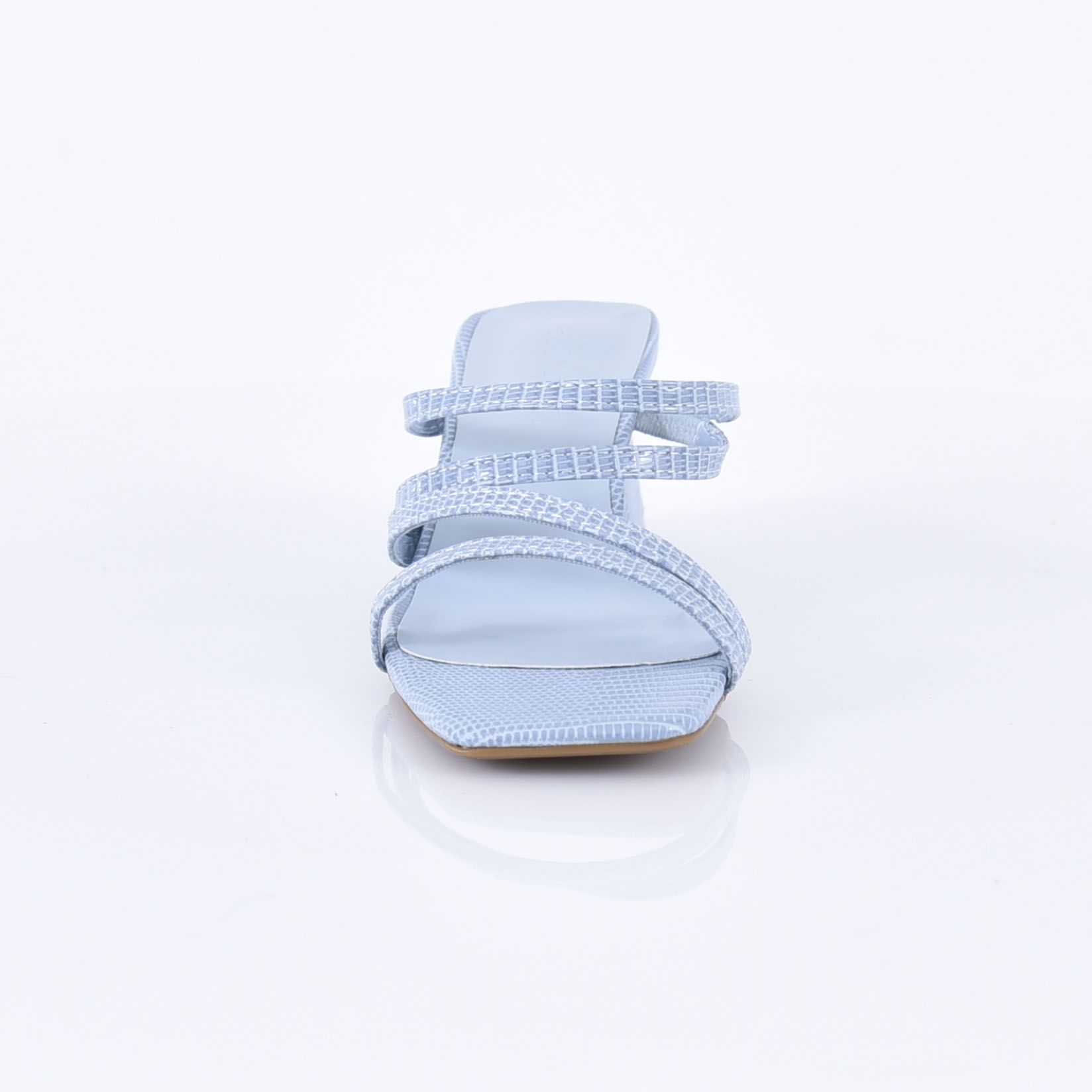Sandalia de tacón destalonada azul Belisa 3