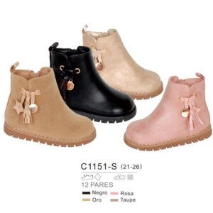 Botín  detalles DORADA  ( TALLA 21 AL 32)