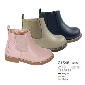 Botín puntitos trasero DORADO